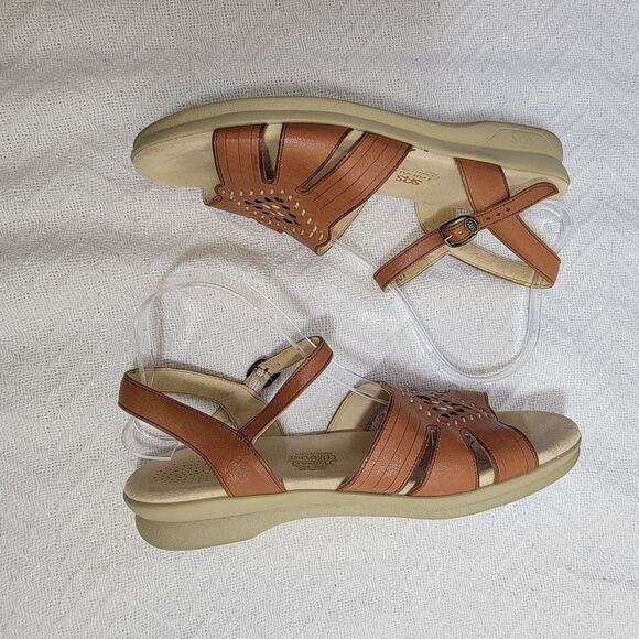 SAS Huarache Quarter Strap Sandal Antique Tan Brown Size 10.5 S Clean EUC - Picture 4 of 16